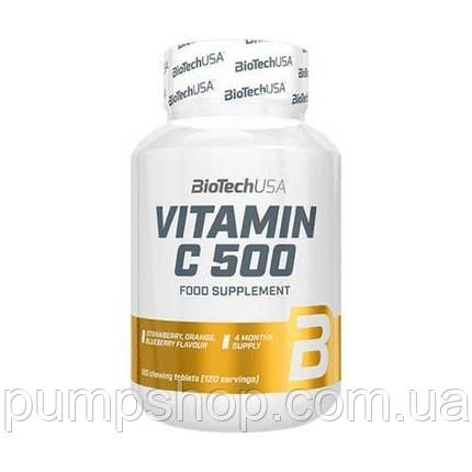 Вітамін C BioTech USA Vitamin C 500 мг 120 капс., фото 1