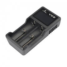 Універсальний зарядний пристрій XTAR VC2, Li-Ion, USB/220V, LCD-індикатор, фото 3