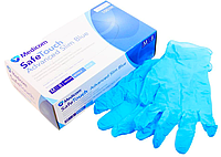 Перчатки голубые Medicom M (50 пар) нитриловые без пудры ST Advanced Slim Blue без пудри арт. 1175TG