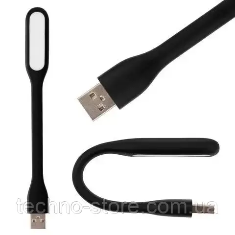 Гнучка світлодіодна USB LED лампа Black