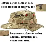 Boonie multicam бойова панама ЗСУ тактична армійська з широкими полями, камуфляжний військовий капелюх, фото 5