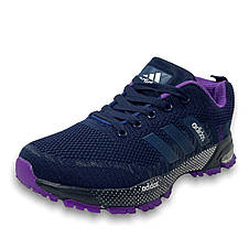 Кросівки жіночі Adidas літні текстильні сітка сині весна/літо демі сезон, фото 4