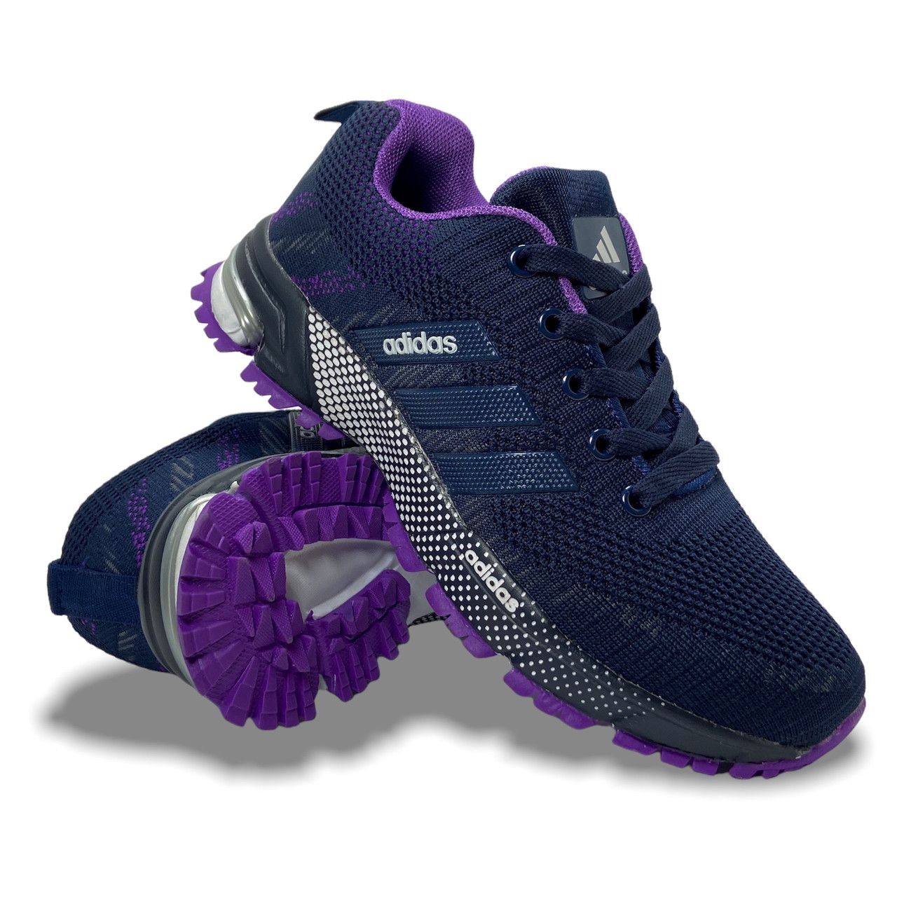 Кроссовки женские Adidas летние текстильные сетка синие весна/лето деми ...