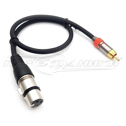 Кабель RCA (тюльпан) на XLR 3 Pin у екрані (мама), фото 3