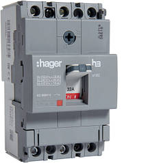 Силовий автоматичний вимикач x160, In=125А, 3п, 18kA, Тфікс./Мфікс. Hager, Силовий автоматичний вимикач,