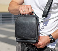 Чоловіча сумка через плече чорна з ручкою TD-22011, фото 6