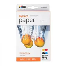 Фотопапір ColorWay PG230-50 White 10х15, 50 шт, глянцевий, 230г/м2