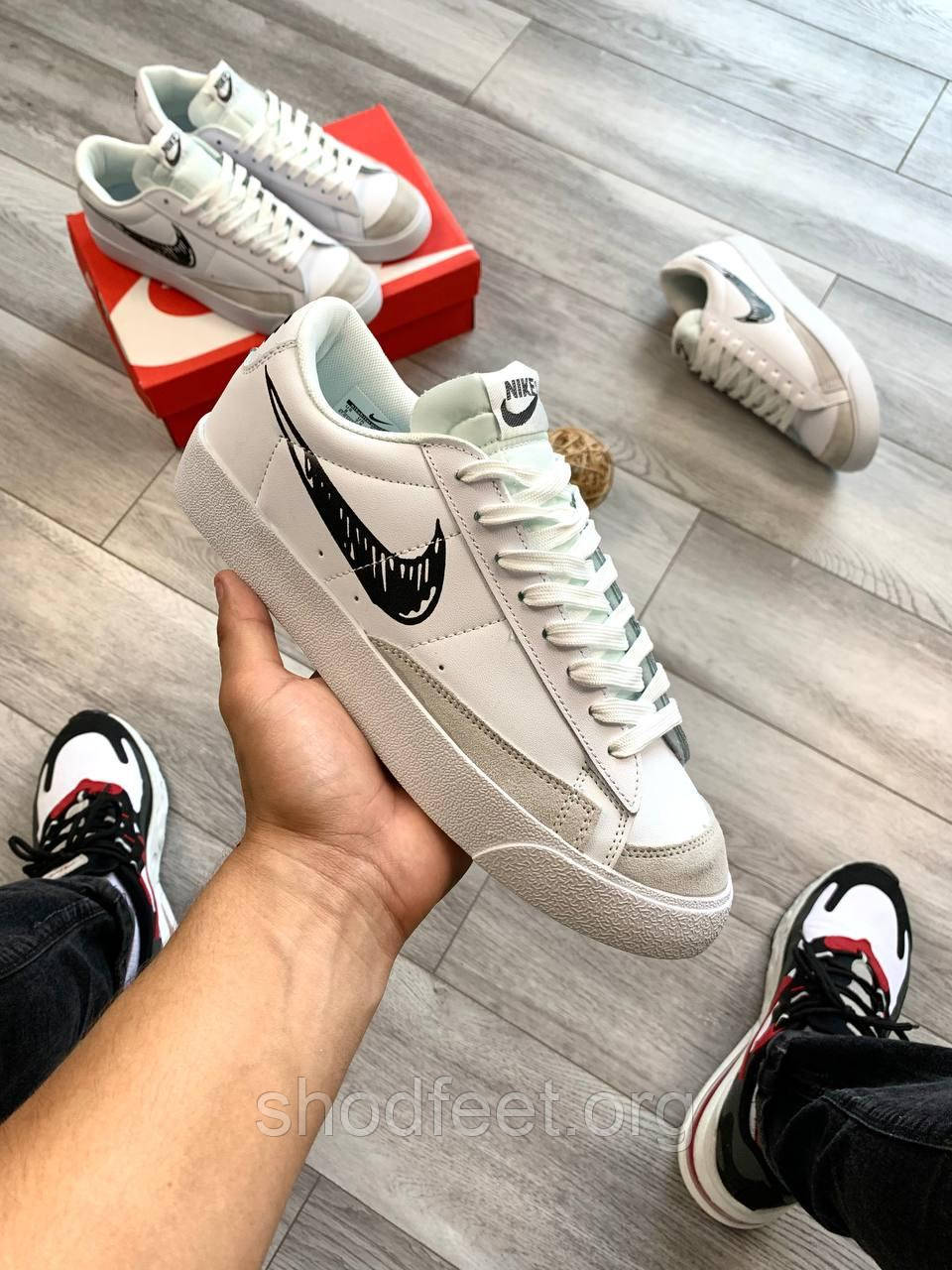 Чоловічі кросівки Nike Blazer low White, фото 1