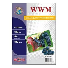 Фотопапір WWM M180.100 A4, 100л, матовий, 180 г/м2