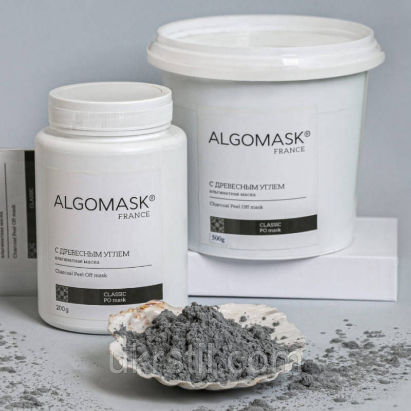 Альгінатна маска з деревним вугіллям Charcoal Peel Off mask, Algomask, фото 1