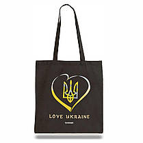 Екошопер BookOpt BK4036 Love Ukraine чорний, фото 3