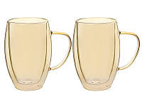 Набор из 2-х чашек с двойными стенками Le Glass Amber 380 мл 13 см 605-004
