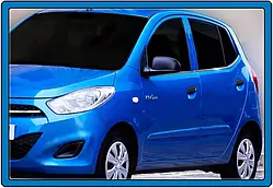 Окантовка вікон (6 шт, нерж.) для Hyundai I-10 2008-2013 рр