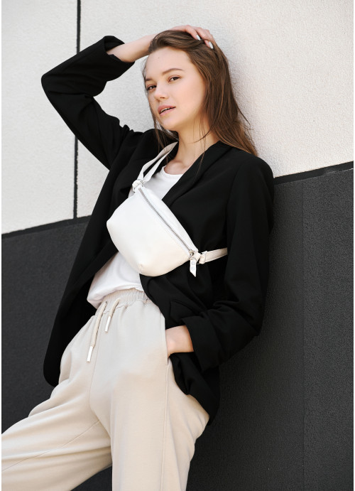 Сумка на пояс бананка Sambag Polo SQO біла, фото 1