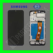 Дисплей Samsung A035F Black А03 2022 (GH81-21625A) сервісний оригінал у зборі з рамкою (160,5 x 72 mm)