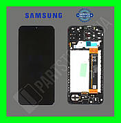 Дисплей Samsung A135 Black A13 2022 (GH82-28508A) сервісний оригінал у зборі з рамкою