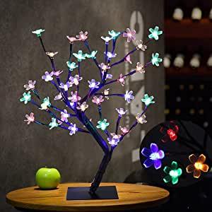 Світлодіодна лампа Cherry Tree, 0.45M 48LED, LED Light Tree, чорні гілки, для прикраси будинку (багатокольоровий)