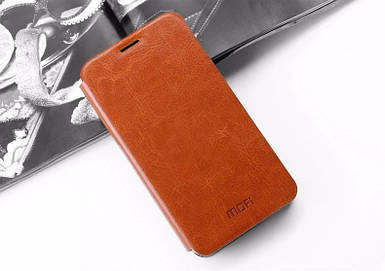 Шкіряний чохол-книжка Mofi для Huawei Ascend Y330-U11 коричневий