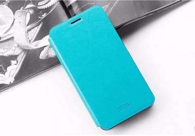 Шкіряний чохол-книжка Mofi для Huawei Ascend Y330-U11 блакитний