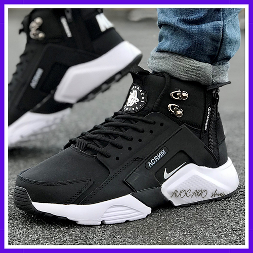 Кроссовки мужские зимние Nike Huarache Acronym termo black / Найк ...