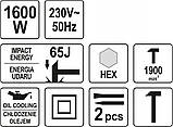 Бетонолом HEX-30 (1600 Вт) 65 Дж Відбійний Молоток YATO® YT-82001, фото 8