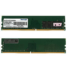 Модуль пам'яті DDR4 4Gb 2666MHz PC4-21300 Patriot Signature Line, 1.2V, CL19 (PSD44G266681)