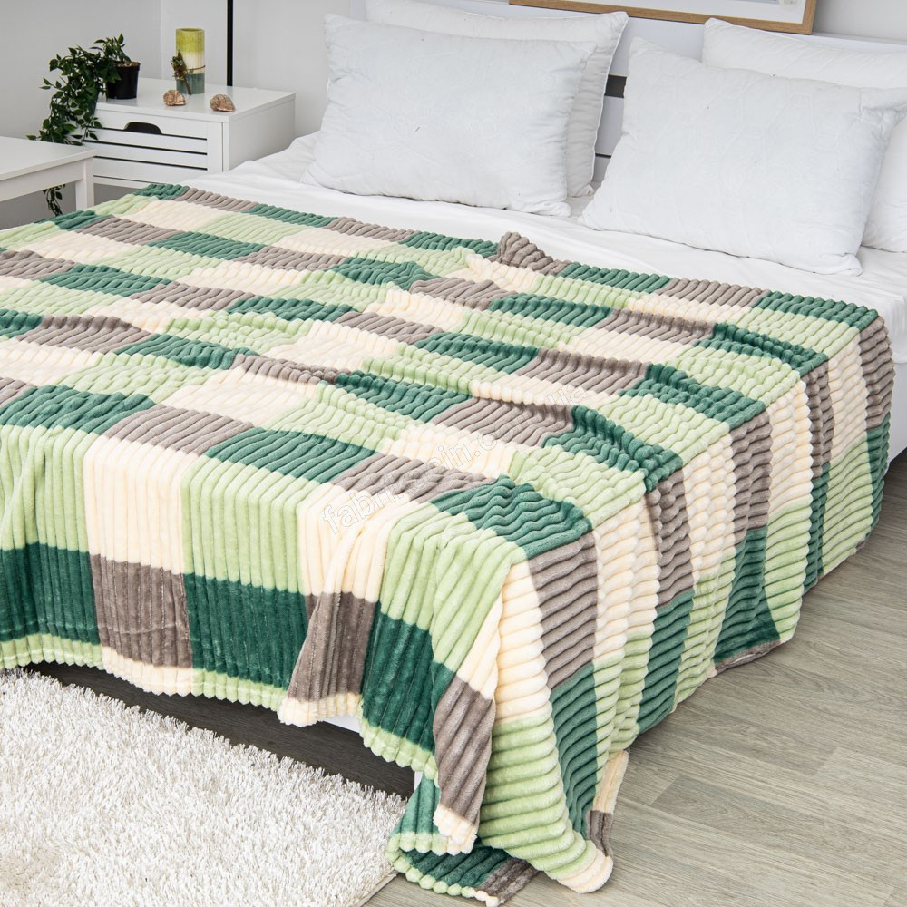 Купить Бамбуковый плед в полоску Colorful home Шарпей Клетка 200х220см ...