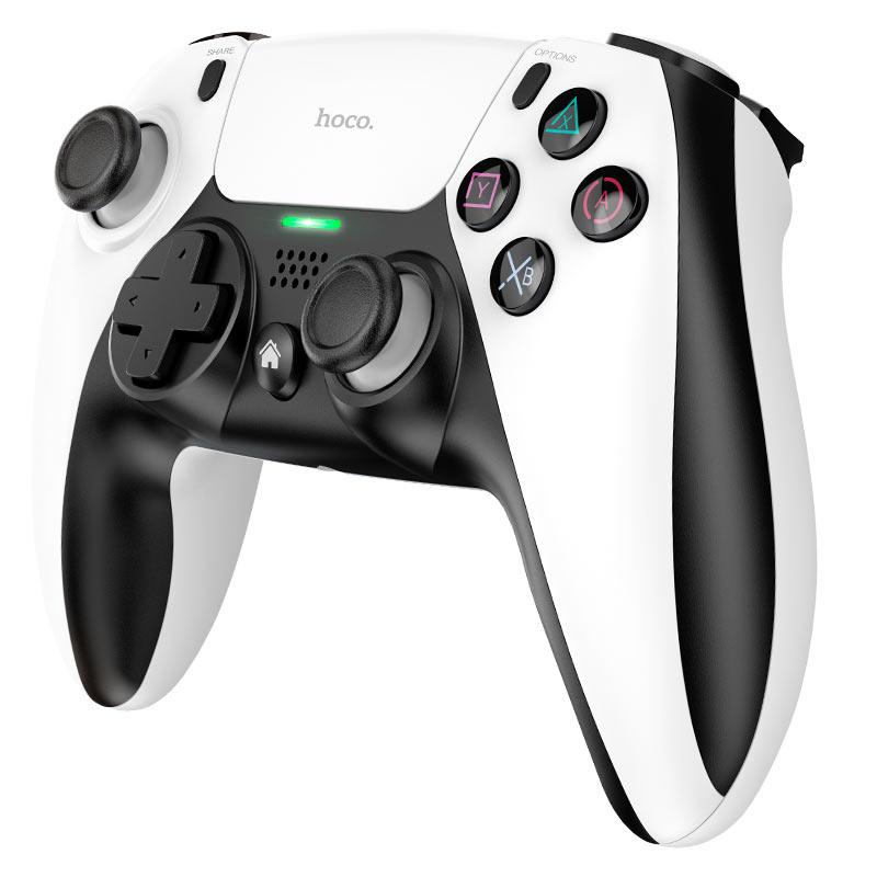 Бездротовий геймпад Hoco GM9 PS5 Bluetooth PC/Android/iOS Black-White Білий з чорним, фото 3
