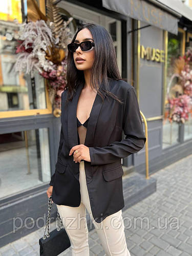 Стильный Женский Пиджак Ткань креп костюмка Цвета чёрный белый малина ...