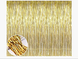Шторка завіса з фольги для фото зон золота 1х2 метра