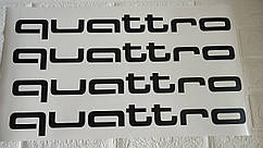 Набір вінілових наклейок на авто  - Audi Quattro розмір 50 см (2 шт.)