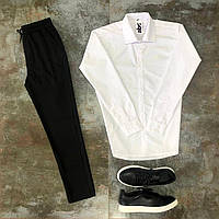 Комплект Рубашка + Брюки мужской As черно-белый Костюм мужской классический