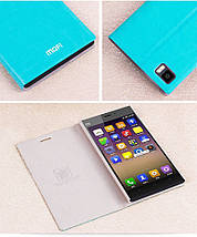 Шкіряний чохол-книжка Mofi для Xiaomi MI3 блакитний, фото 3