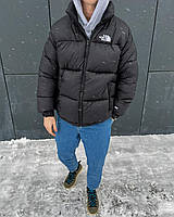 Черный пуховик tnf 700 с капюшоном Мужской зимний пуховик The North Face 700 Зимняя черная куртка