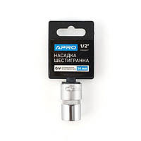 Головка 1/2" 14 мм (6гран) "APRO" (252714) (24 шт./пач.)