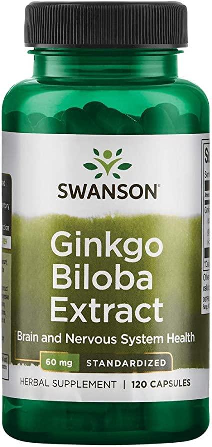 Ginkgo Biloba Extract Standardized 60mg 120 caps