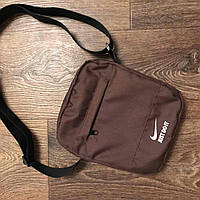 Сумка мессенджер Nike, мужская сумка для мелких вещей коричневая