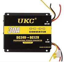 Перетворювач 24V-12V 30А DC/DC UKC