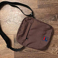 Сумка мессенджер Fila, мужская сумка для мелких вещей коричневая