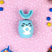 Электрическая силиконовая детская зубная щётка-капа Kitty Smart U