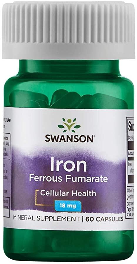 Iron (Ferrous Fumarate) 18 mg 60 caps, фото 1