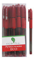 Ручка гелевая "ECO" 0.5мм, красная, в упаковке 25шт