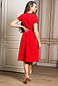 Молодіжне плаття на запах з коротким рукавчиком Meredis, червоне, фото 8