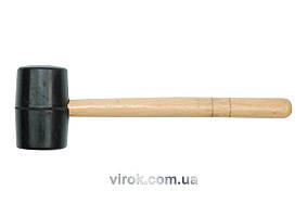 Молоток гумовий VOREL з дерев'яною ручкою, Ø=45 мм [36/72]