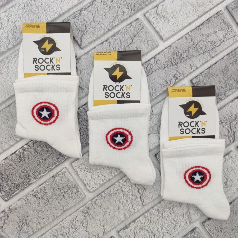 Шкарпетки високі весна/осінь Rock'n'socks 444-26 Капітан Америка Україна one size (37-44р) НМД-0510824, фото 1