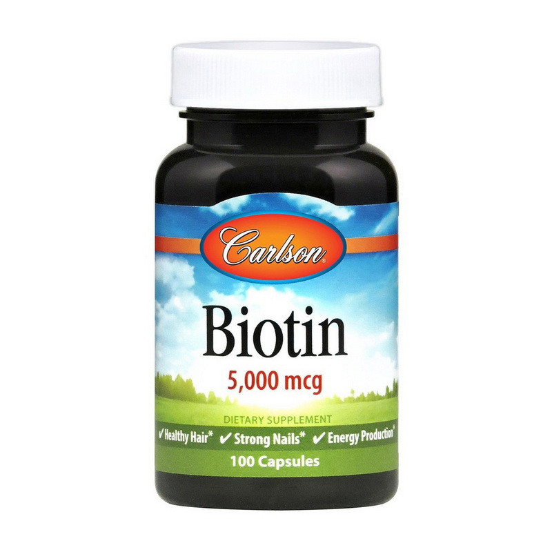 Біотин Carlson Biotin 5000 mcg 50 caps, фото 1