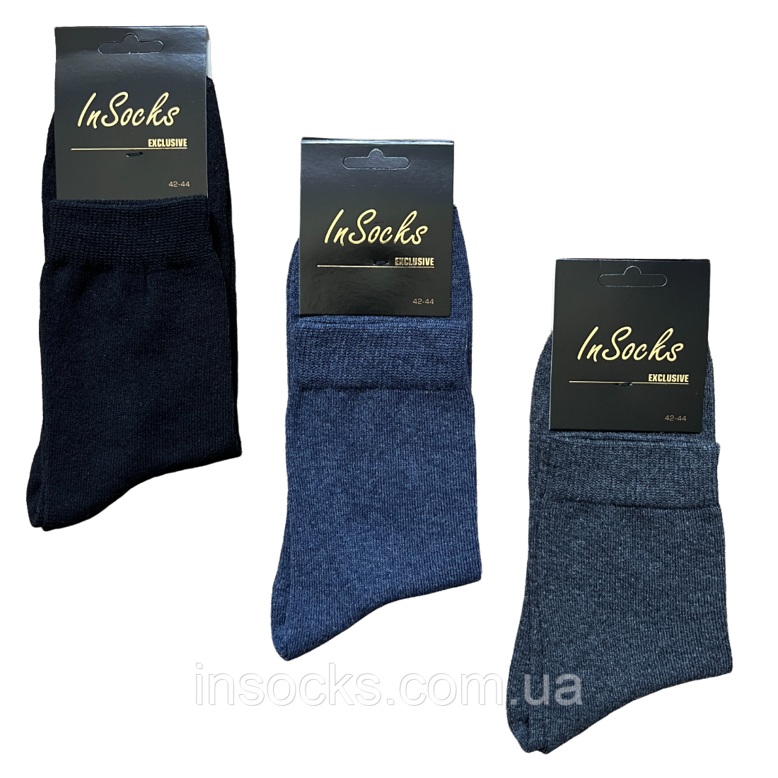 Шкарпетки чоловічі "InSocks" лайкра. 42-44р. Асорті. Середньої висоти. Демісезонні.