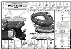 КРІПЛЕННЯ КОФРА ЦЕНТРАЛЬНОГО З ПЛИТОЮ MONOKEY KAPPA K333 - YAMAHA XT 660Z TENERÉ (08-16)