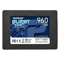 Накопитель твердотельный SSD 960GB Patriot Burst Elite 2.5" SATAIII TLC (PBE960GS25SSDR)