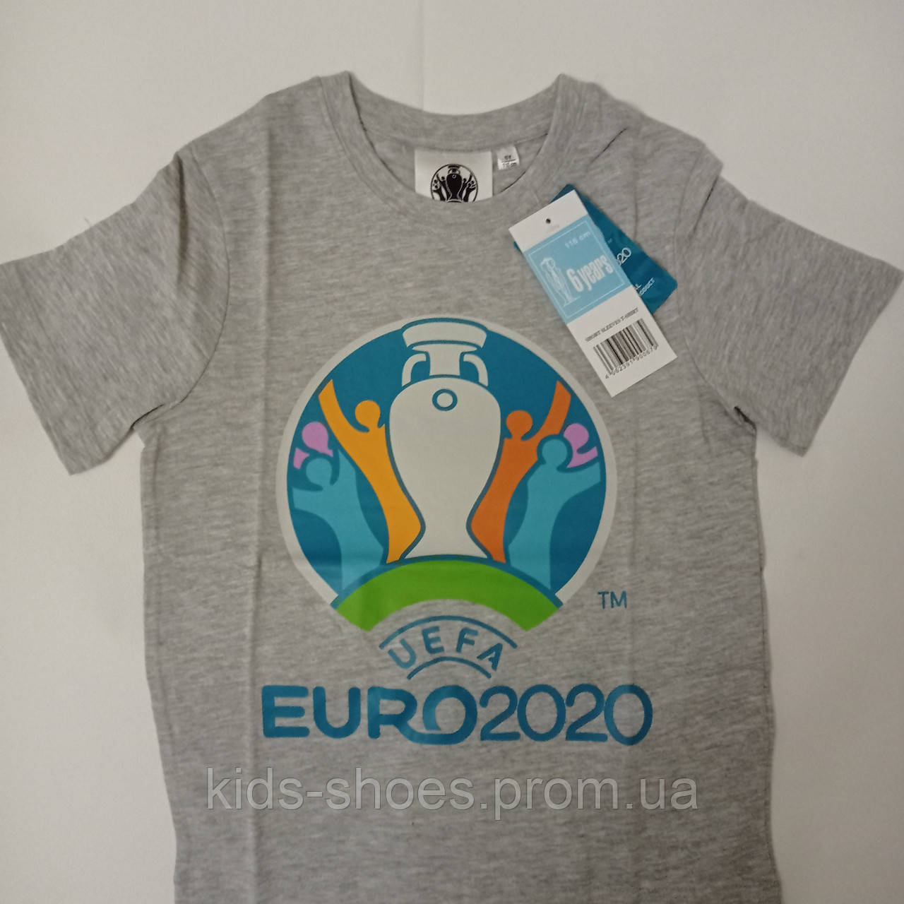 Стильна спортивна сіра футболка UEFA EURO 2020